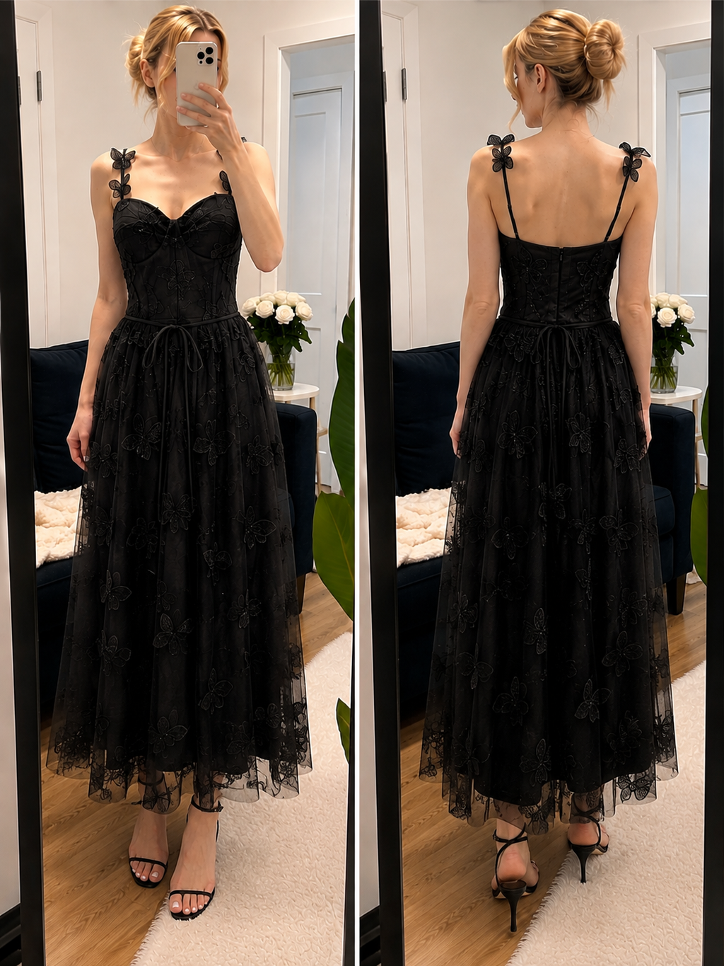 Robe Lyna – Papillons Noirs