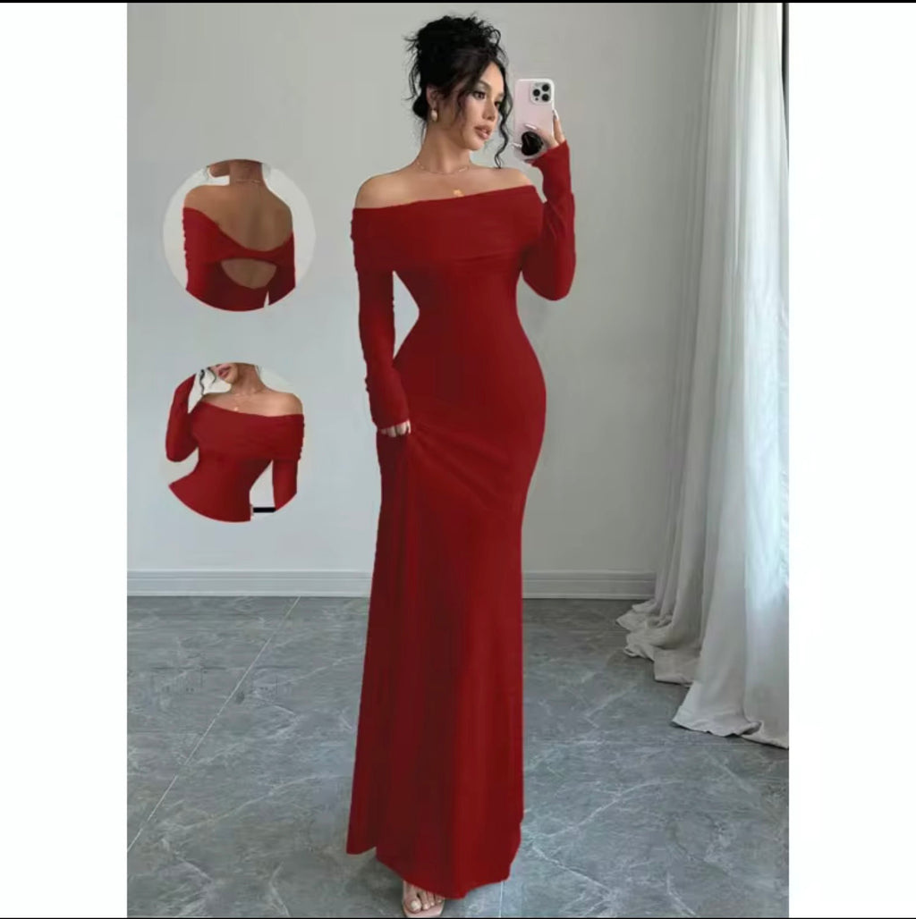 MALAHIT – Robe Élégance Bordeaux